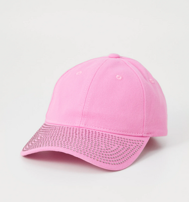 Gorra para mujer Versace Jeans Couture rosa Swarovsky